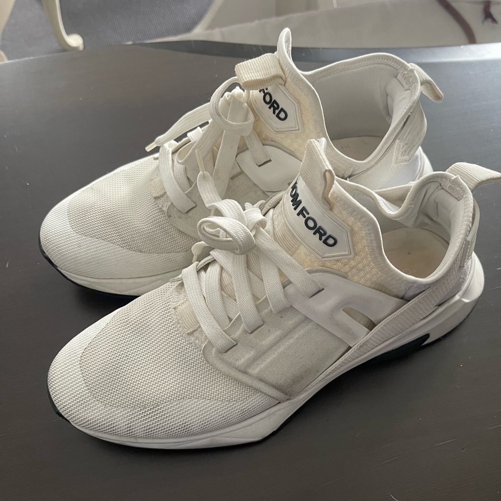 Tom Ford Jago Men's White Nylon Mesh Sneakers
